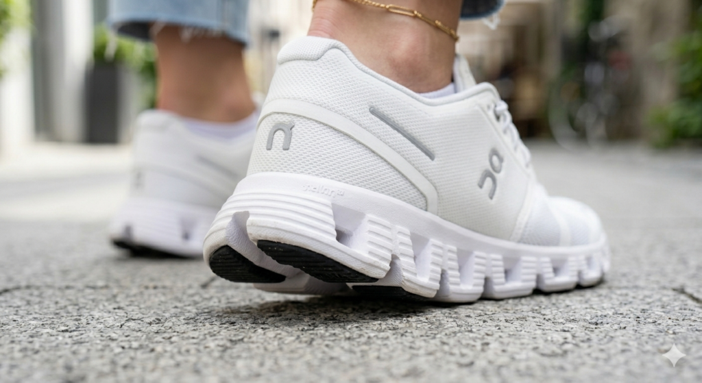 "Detailed view of CloudTec pods on women's on cloud shoes technology"