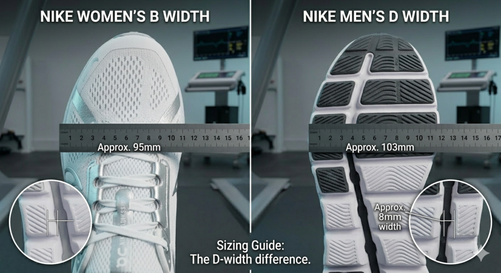 "Comparison of are men's shoes wider than women's nike sizing differences"